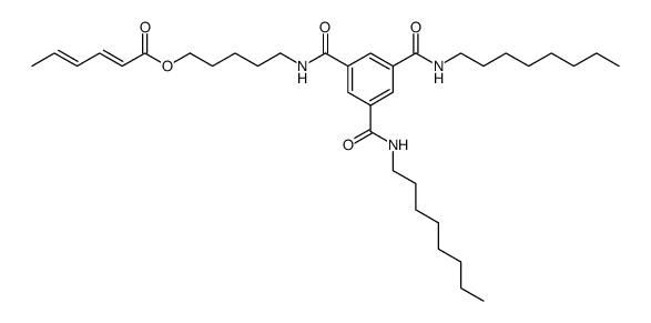 N-(1-sorbyl-5-aminopentyl)-N',N''-di(n-octyl)benzene-1,3,5-tricarboxamide结构式