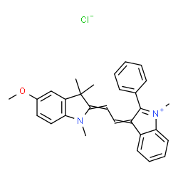 5-methoxy-1,3,3-trimethyl-2-[2-(1-methyl-2-phenyl-1H-indol-3-yl)vinyl]-3H-indolium chloride picture