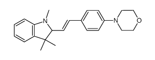 1,3,3-trimethyl-2-(4-morpholin-4-yl-styryl)-2,3-dihydro-indole结构式