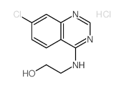 Ethanol,2-[(7-chloro-4-quinazolinyl)amino]-, hydrochloride (1:1) Structure