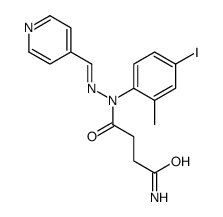 N'-(4-iodo-2-methylphenyl)-N'-(pyridin-4-ylmethylideneamino)butanediamide结构式