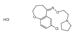 (Z)-7-chloro-N-(2-pyrrolidin-1-ylethoxy)-3,4-dihydro-2H-1-benzoxepin-5-imine,hydrochloride Structure