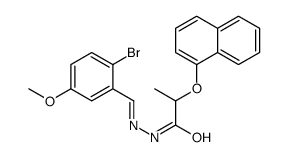 N-[(2-bromo-5-methoxyphenyl)methylideneamino]-2-naphthalen-1-yloxypropanamide结构式