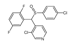 3-Chloro-4-[(4-chlorophenylsulfinyl)-(2,5-difluorophenyl)methyl]pyridine结构式