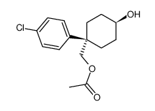 Acetic acid 1-(4-chloro-phenyl)-4-hydroxy-cyclohexylmethyl ester Structure