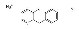 2-benzyl-3-methylpyridine,mercury(1+),nitrate Structure