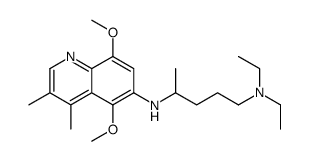4-N-(5,8-dimethoxy-3,4-dimethylquinolin-6-yl)-1-N,1-N-diethylpentane-1,4-diamine结构式