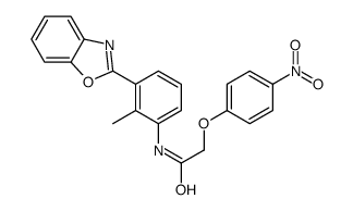 Acetamide, N-[3-(2-benzoxazolyl)-2-methylphenyl]-2-(4-nitrophenoxy)- (9CI)结构式