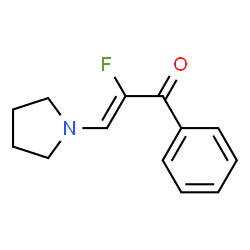 2-Propen-1-one, 2-fluoro-1-phenyl-3-(1-pyrrolidinyl)-, (Z)- (9CI) picture