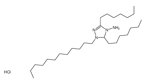 1-dodecyl-3,5-diheptyl-1,5-dihydro-1,2,4-triazol-1-ium-4-amine,chloride结构式