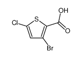 3-溴-5-氯噻吩-2-羧酸结构式