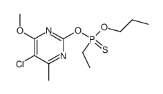 Ethyl-phosphonothioic acid O-(5-chloro-4-methoxy-6-methyl-pyrimidin-2-yl) ester O-propyl ester Structure