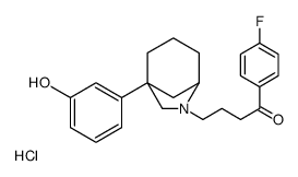 1-(4-fluorophenyl)-4-[5-(3-hydroxyphenyl)-7-azabicyclo[3.2.1]octan-7-yl]butan-1-one,hydrochloride结构式