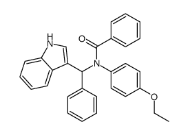 N-(4-ethoxyphenyl)-N-[1H-indol-3-yl(phenyl)methyl]benzamide结构式