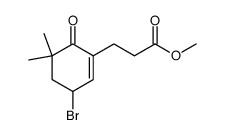 3-(3-Bromo-5,5-dimethyl-6-oxo-cyclohex-1-enyl)-propionic acid methyl ester结构式