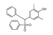 4-[benzenesulfonyl(phenyl)methyl]-2,6-dimethylphenol结构式