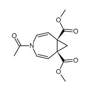 (1S,7R)-4-Acetyl-4-aza-bicyclo[5.1.0]octa-2,5-diene-1,7-dicarboxylic acid dimethyl ester结构式