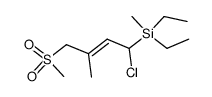 ((E)-1-Chloro-4-methanesulfonyl-3-methyl-but-2-enyl)-diethyl-methyl-silane Structure