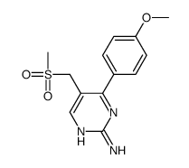 4-(4-methoxyphenyl)-5-(methylsulfonylmethyl)pyrimidin-2-amine Structure