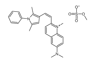 6-(dimethylamino)-2-[2-(2,5-dimethyl-1-phenyl-1H-pyrrol-3-yl)vinyl]-1-methylquinolinium methyl sulphate Structure