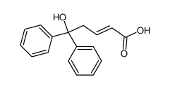 5-Hydroxy-5.5-diphenyl-2-pentensaeure Structure