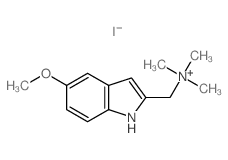 (5-methoxy-1H-indol-2-yl)methyl-trimethyl-azanium Structure