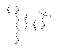 1-allyl-3-phenyl-5-(3-trifluoromethylphenyl)-4-piperidinone结构式