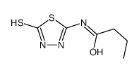 N-(2-sulfanylidene-3H-1,3,4-thiadiazol-5-yl)butanamide结构式