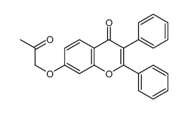 7-(2-oxopropoxy)-2,3-diphenylchromen-4-one Structure