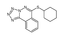 6-cyclohexylsulfanyltetrazolo[5,1-a]phthalazine结构式