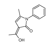 3-(1-hydroxyethylidene)-5-methyl-1-phenylpyrrol-2-one结构式