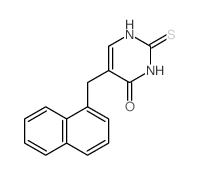 5-(naphthalen-1-ylmethyl)-2-sulfanylidene-1H-pyrimidin-4-one结构式