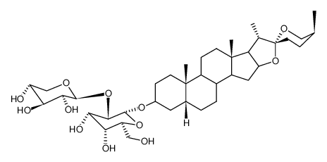 [(25S)-5β-Spirostan-3β-yl]2-O-(β-D-xylopyranosyl)-β-D-galactopyranoside结构式