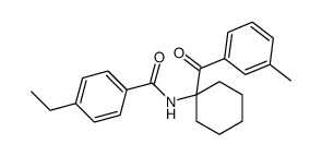 4-ethyl-N-[1-(3-methylbenzoyl)cyclohexyl]benzamide结构式