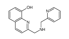 2-[(pyridin-2-ylmethylamino)methyl]quinolin-8-ol结构式