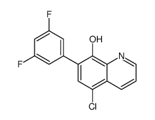 5-chloro-7-(3,5-difluorophenyl)quinolin-8-ol Structure