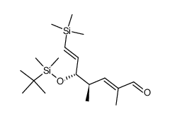 5-(tert-butyl-dimethyl-silanyloxy)-2,4-dimethyl-7-trimethylsilanyl-hepta-2,6-dienal结构式