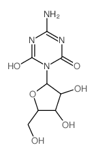 6-amino-3-[3,4-dihydroxy-5-(hydroxymethyl)oxolan-2-yl]-1H-1,3,5-triazine-2,4-dione结构式
