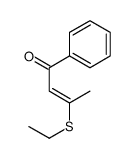 3-ethylsulfanyl-1-phenylbut-2-en-1-one结构式