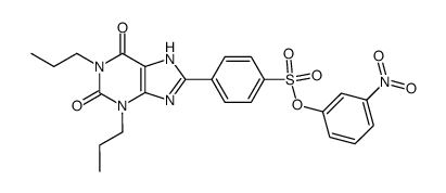 3-nitrophenyl 4-(2,6-dioxo-1,3-dipropyl-2,3,6,7-tetrahydro-1H-purin-8-yl)benzenesulfonate结构式