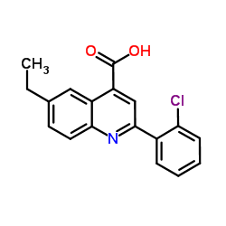 2-(2-Chlorophenyl)-6-ethyl-4-quinolinecarboxylic acid Structure