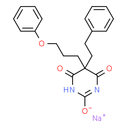 5-Phenethyl-5-(3-phenoxypropyl)-2-sodiooxy-4,6(1H,5H)-pyrimidinedione structure