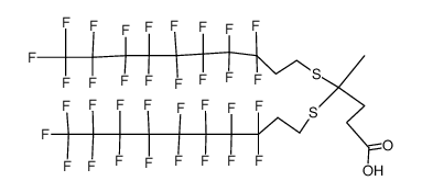 4,4-Bis(1,1,2,2-tetrahydroperfluorodecylthio)pentanoic acid Structure