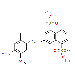 disodium 3-[(4-amino-5-methoxy-o-tolyl)azo]naphthalene-1,5-disulphonate Structure