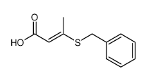 (E)-3-methyl-3-(benzylsulfanyl)propenoic acid Structure