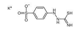 potassium p-[2-(aminothioxomethyl)hydrazino]benzenesulphonate Structure