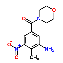(3-Amino-4-methyl-5-nitrophenyl)(4-morpholinyl)methanone Structure