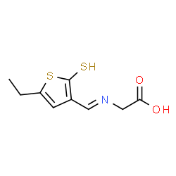 Glycine, N-[(5-ethyl-2-mercapto-3-thienyl)methylene]- (9CI)结构式