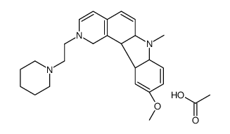 10-methoxy-7-methyl-2-(2-piperidin-1-ylethyl)-1,6a,7,7a,11a,11b-hexahydropyrido[4,3-c]carbazol-7-ium,acetate结构式