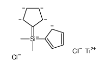 cyclopenta-2,4-dien-1-yl-cyclopentyl-dimethylsilane,dichlorotitanium Structure